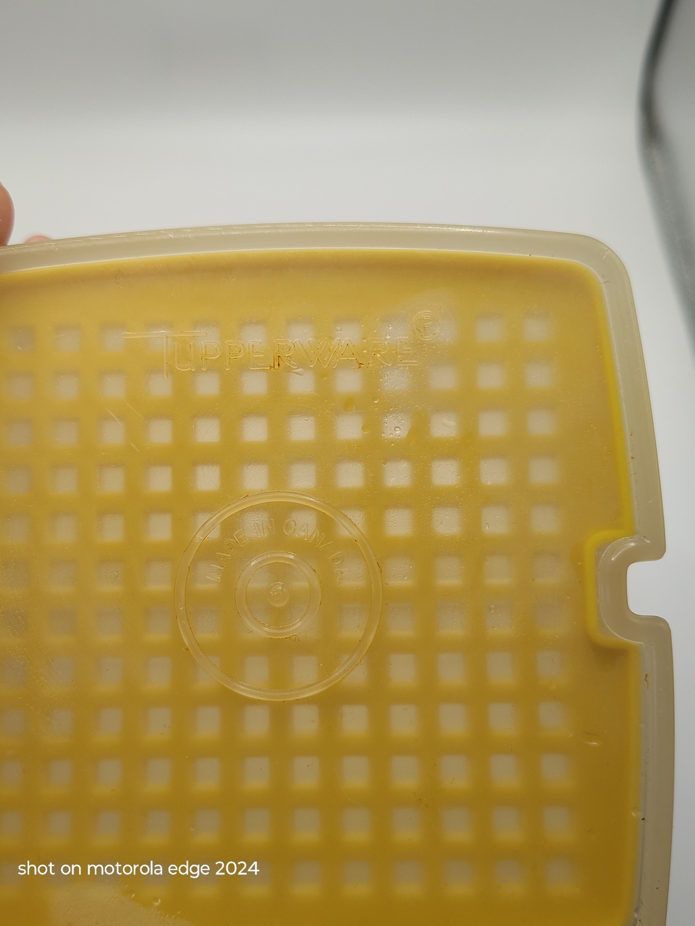 Yellow Plastic Kitchen Storage Container with Matching Lid - Picture 6 of 10
